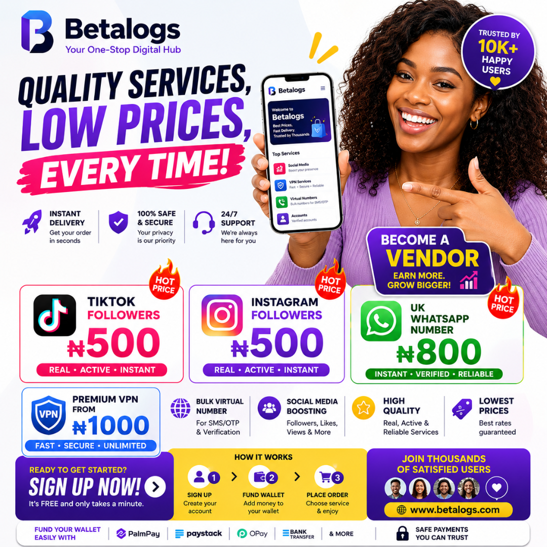 Verifysocial.ng Facebook ad: Become a Vendor Today & Start Earning More!