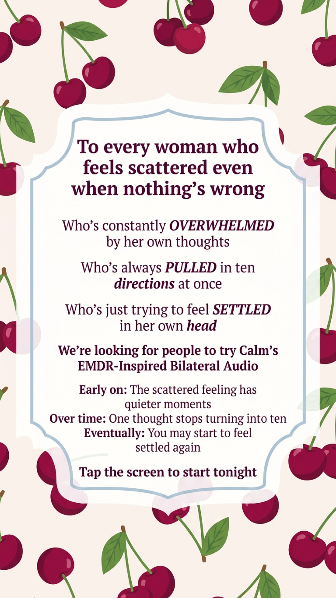 Calm Facebook ad