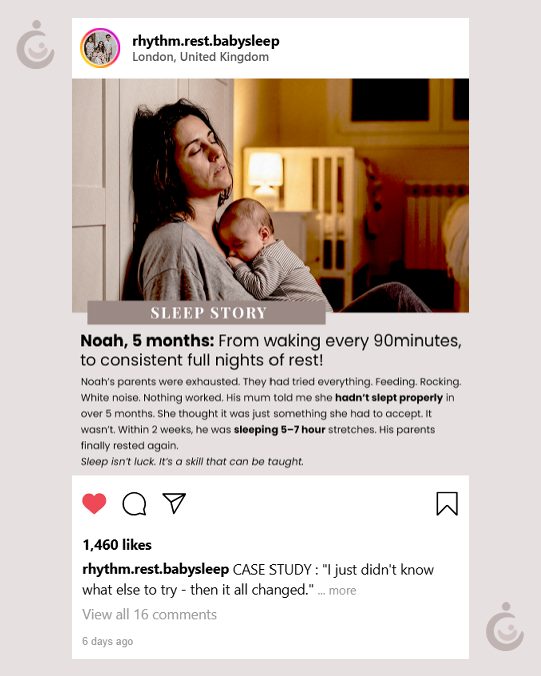 Rhythm and Rest Facebook ad: Free Self-Settling Starter Guide