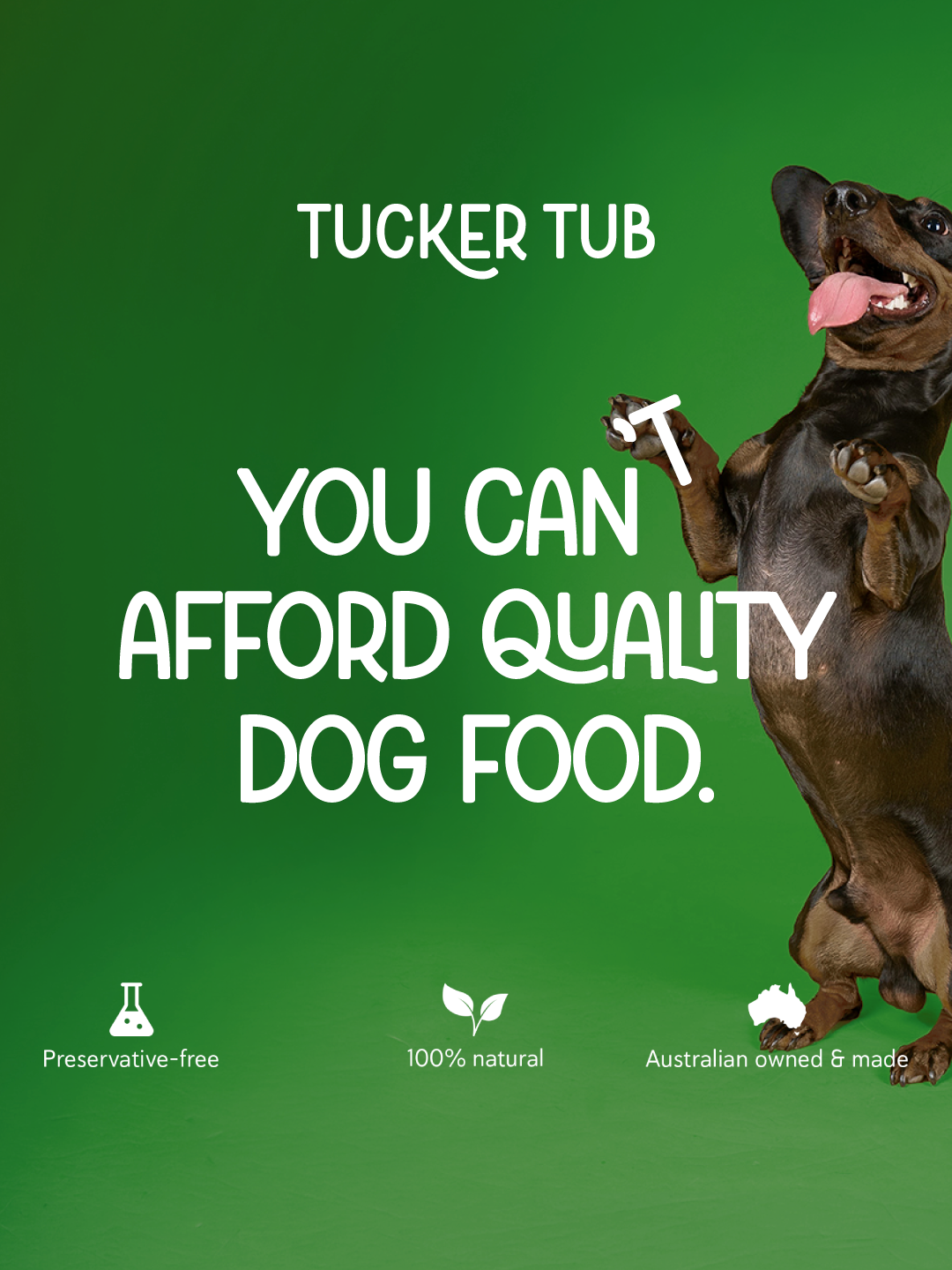 Tucker Tub Pet Food Facebook ad
