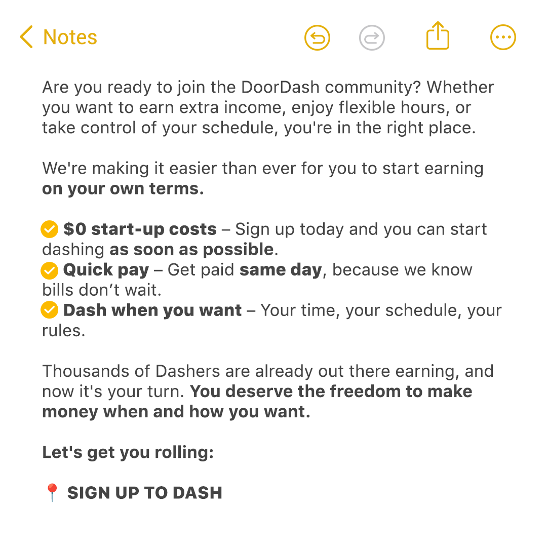 DoorDash Australia Facebook ad
