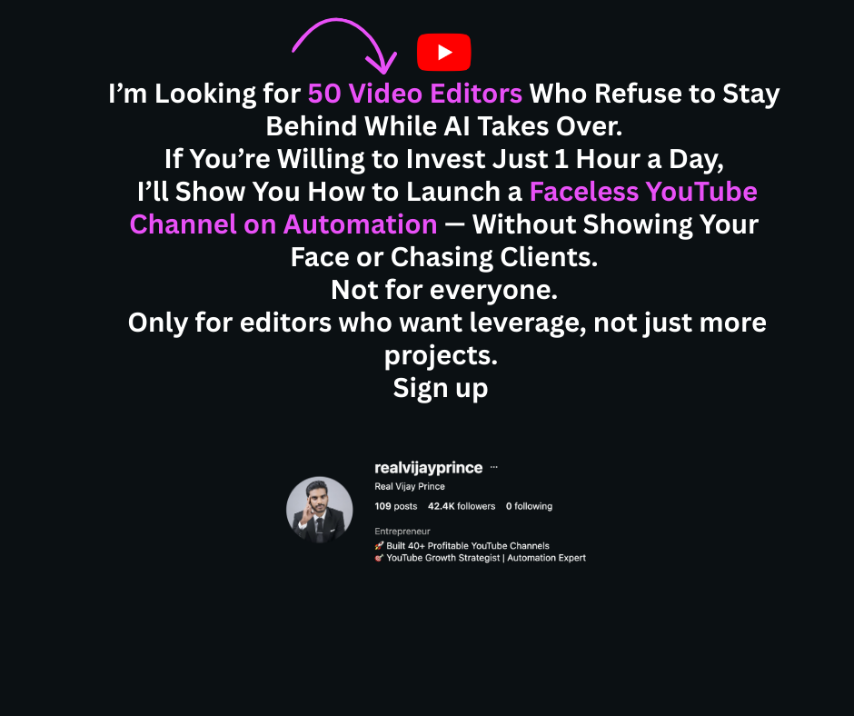 Vijay - Youtube Cashcow Program Facebook ad