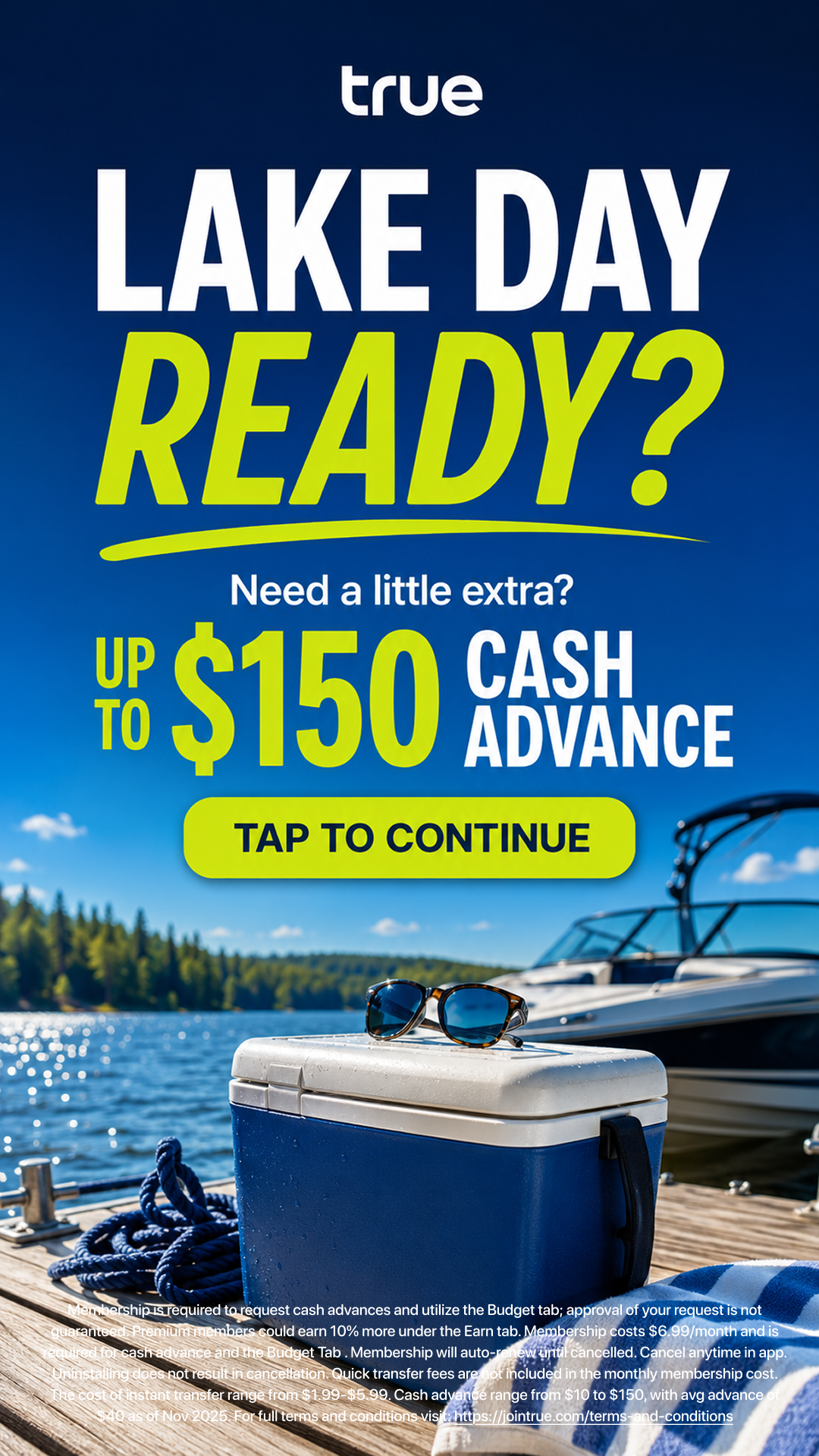 True Finance Facebook ad from Aug 2, 2026