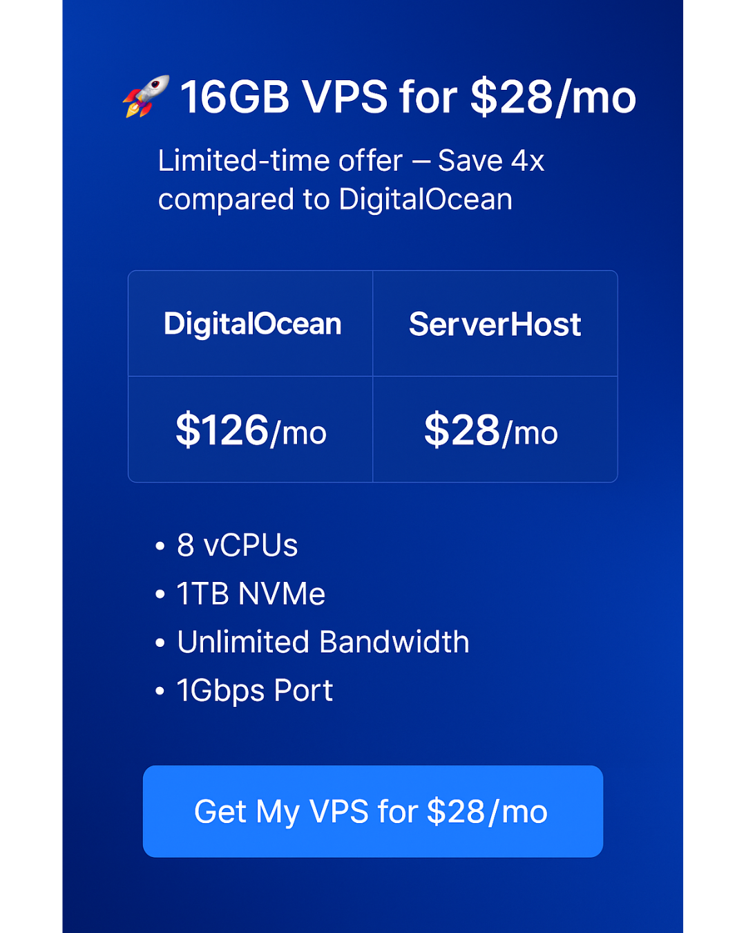 Server Host Facebook ad