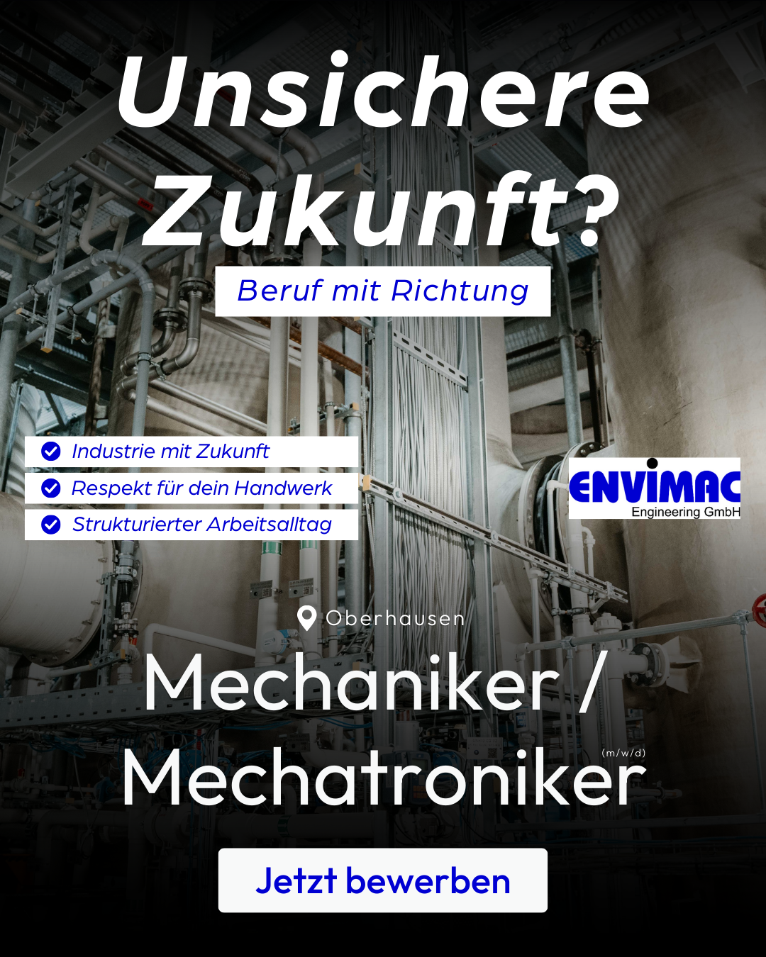 Envimac Engineering Facebook ad: Mechaniker / Mechatroniker (m/w/d)