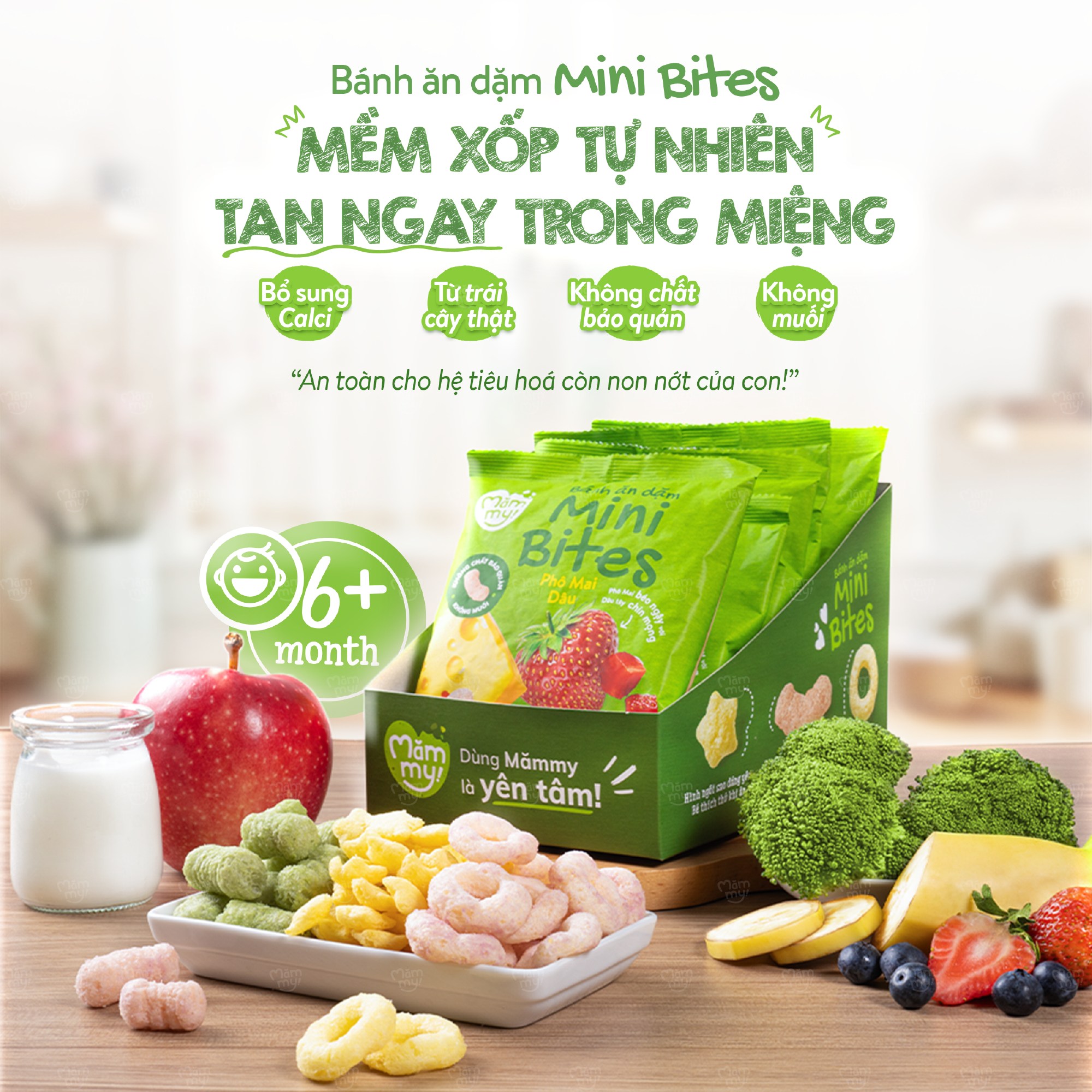 Mămmy Official Facebook ad: BÁNH ĂN DẶM MỚI MINI BITES MĂMMY, BỔ…