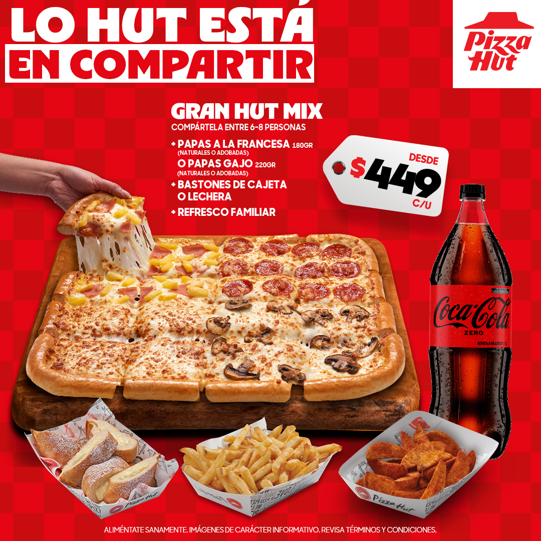 Pizza Hut México Facebook ad: Gran Hut Mix desde $449