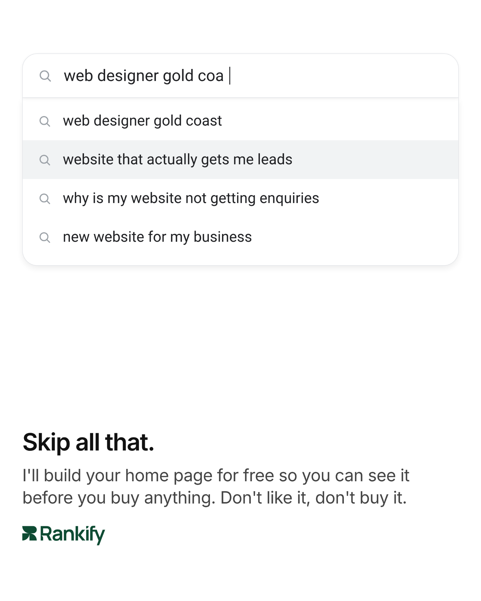Rankify Facebook ad: Trusted by 100+ brands, Not a single refund yet.