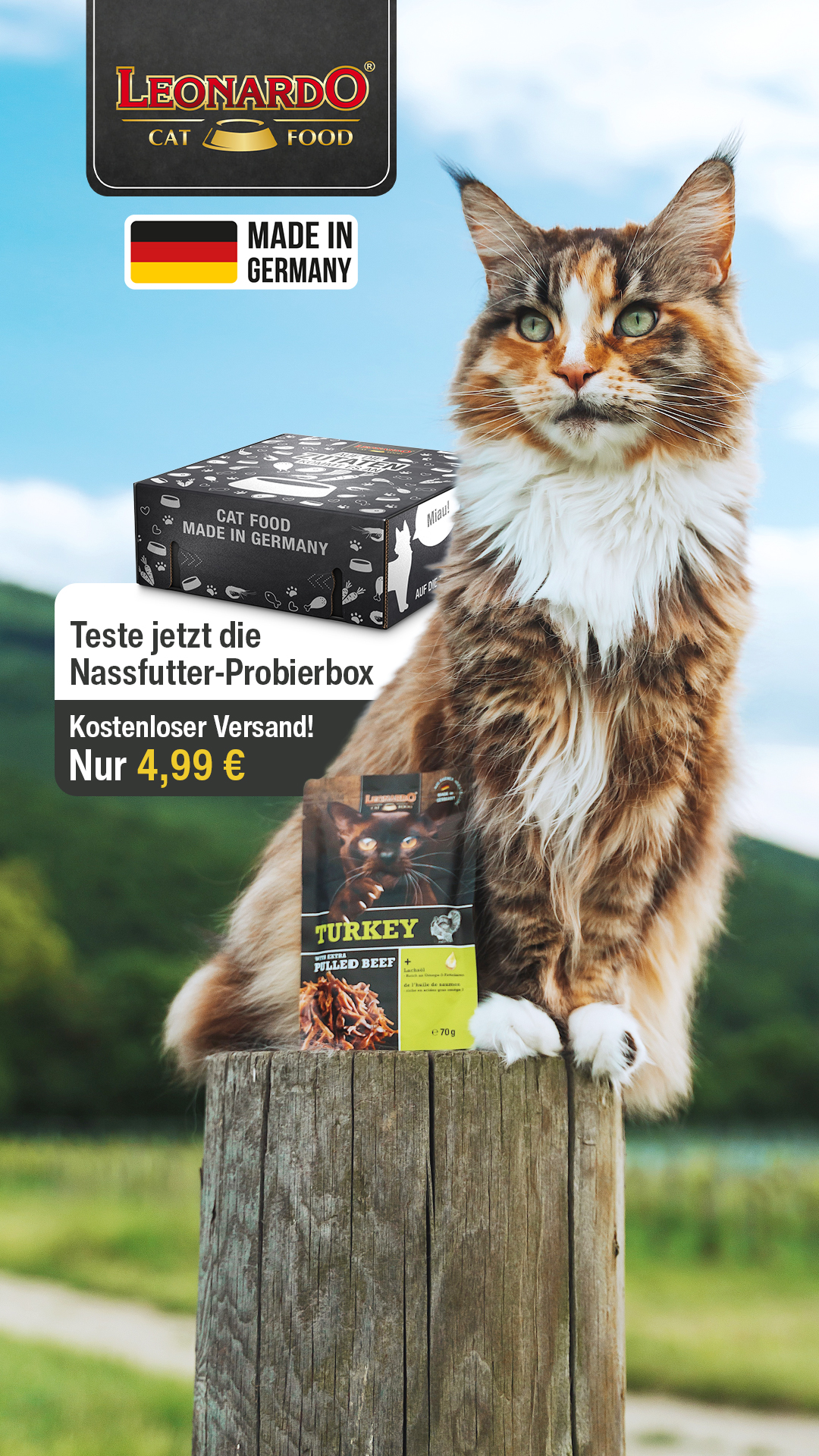 LEONARDO catfood Facebook ad from Jul 24, 2025
