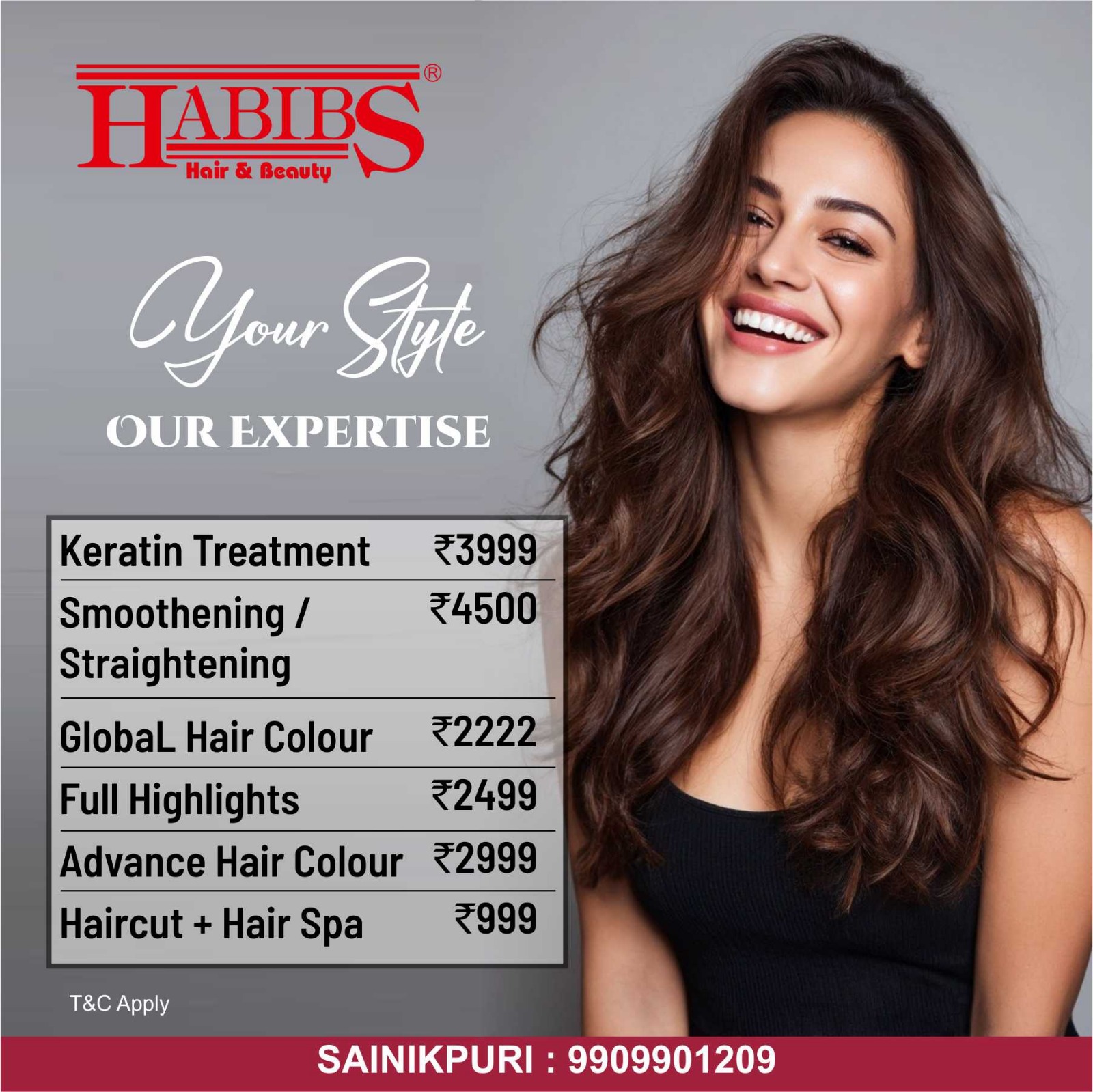 Habibs Hair & Beauty Salon - Sainikpuri Facebook ad: Best Salon Offers in Sainikpuri