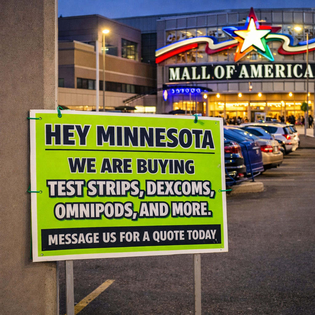 Cash for Diabetic Test Strips Twin Cities Facebook ad