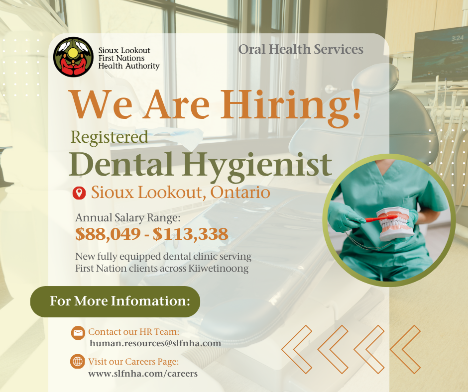 Sioux Lookout First Nations Health Authority Facebook ad: Now Hiring!