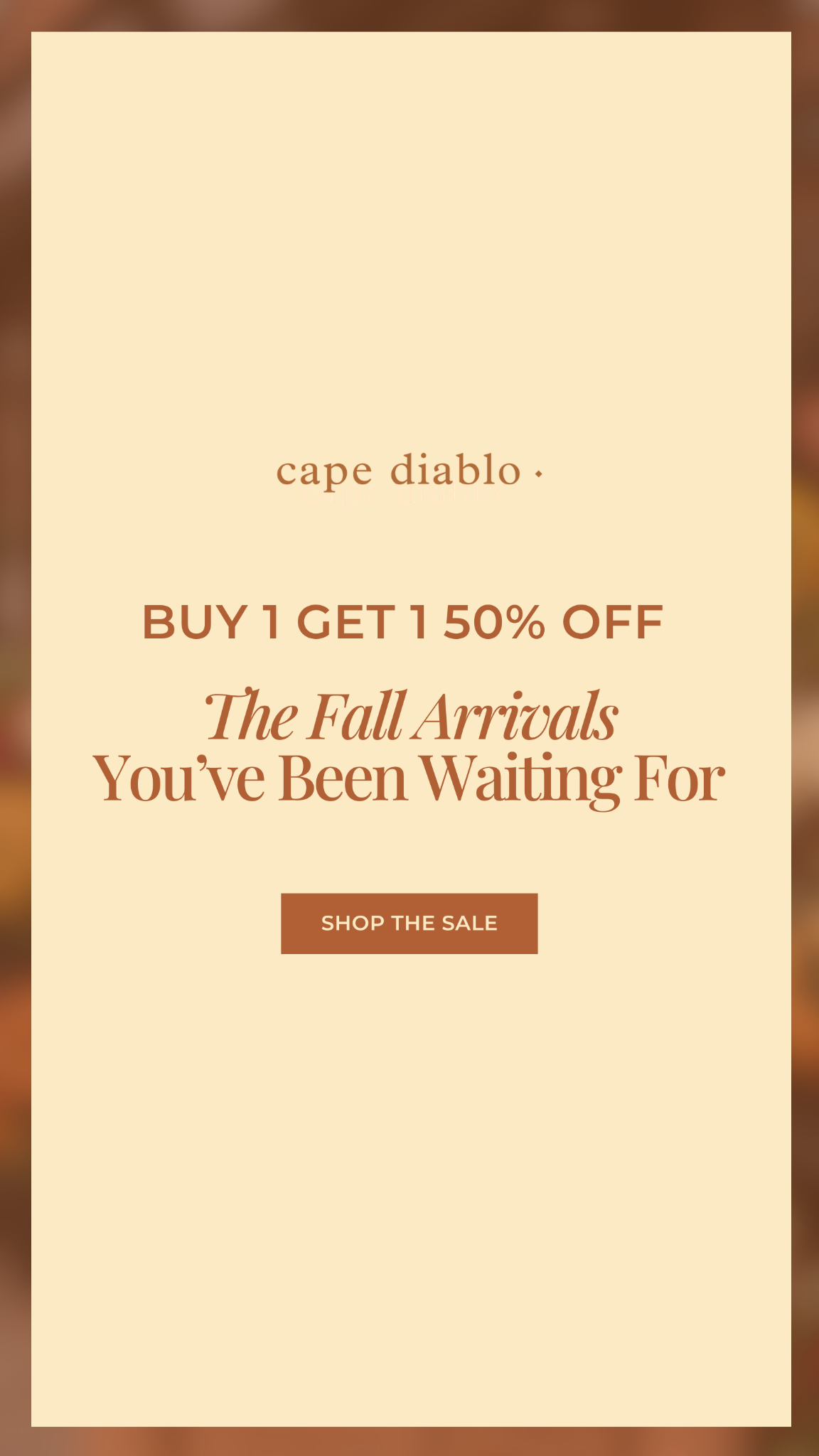 Cape Diablo Facebook ad: BUY 1, GET THE 2ND 50% OFF