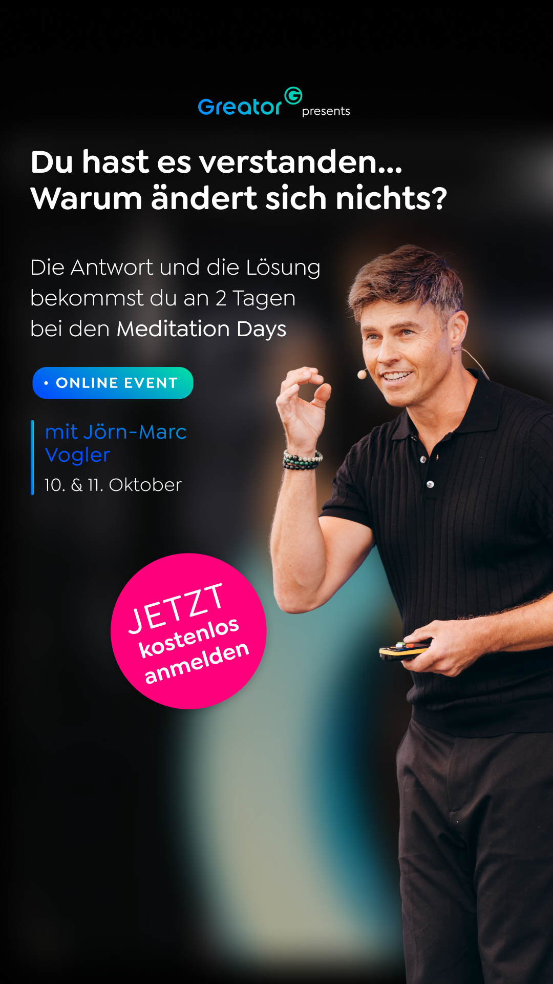 Greator Facebook ad: Loslassen, was dich zurückhält