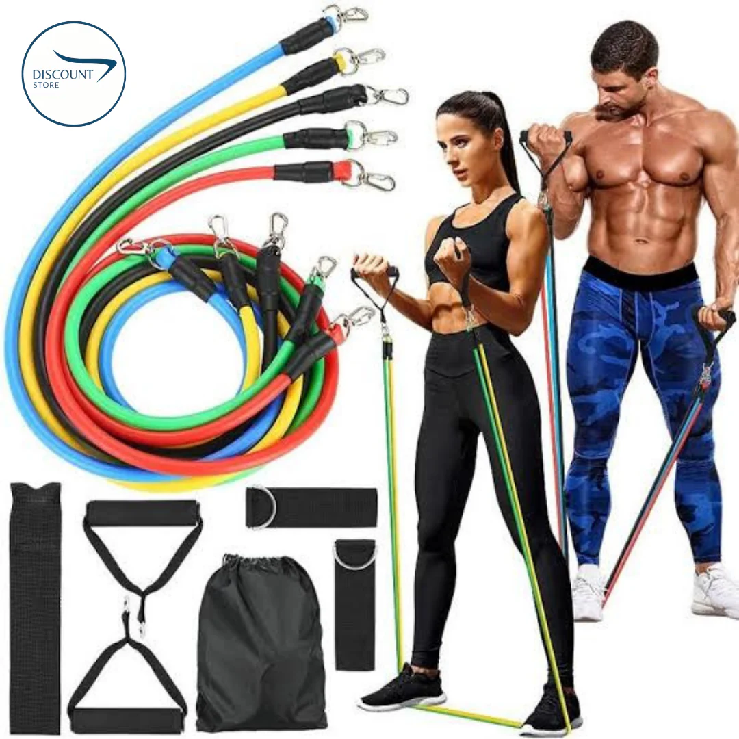 AK Dealz Facebook ad: MEGA OFFER, 11 PCS POWER RESISTANCE BAND SET