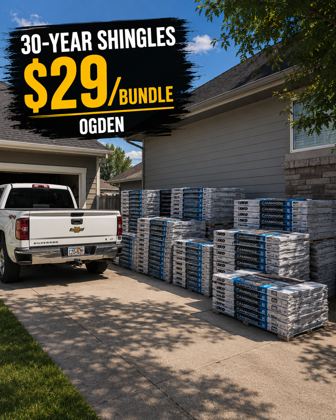 Unified Building Products - Utah Facebook ad: $29/Bundle Shingles