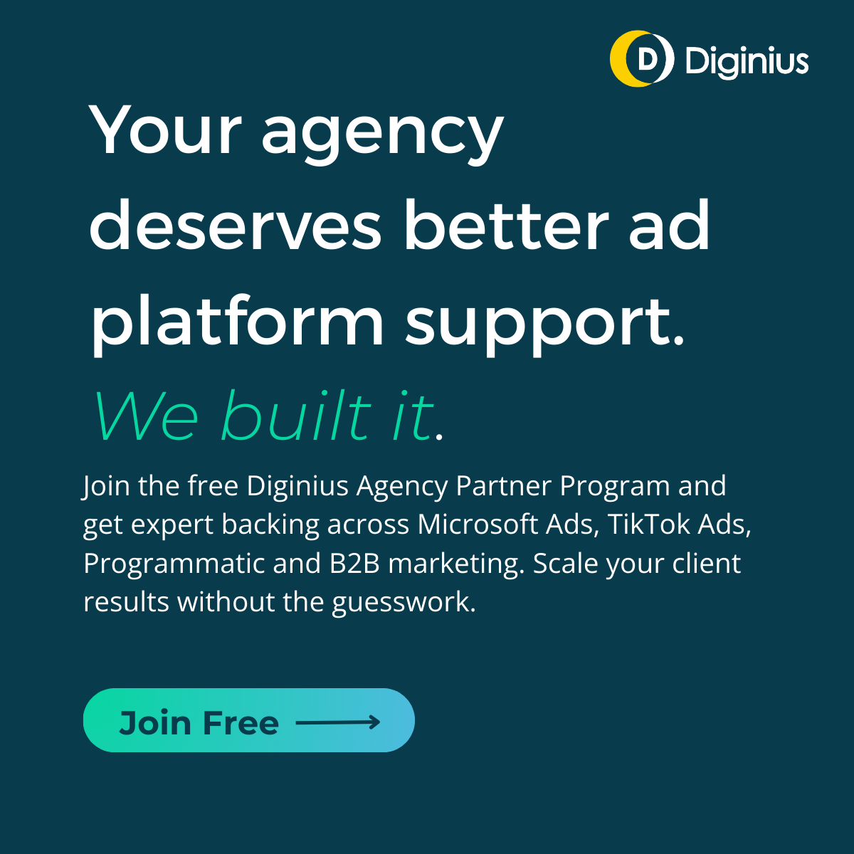 Diginius Facebook ad: Diginius Partner Program