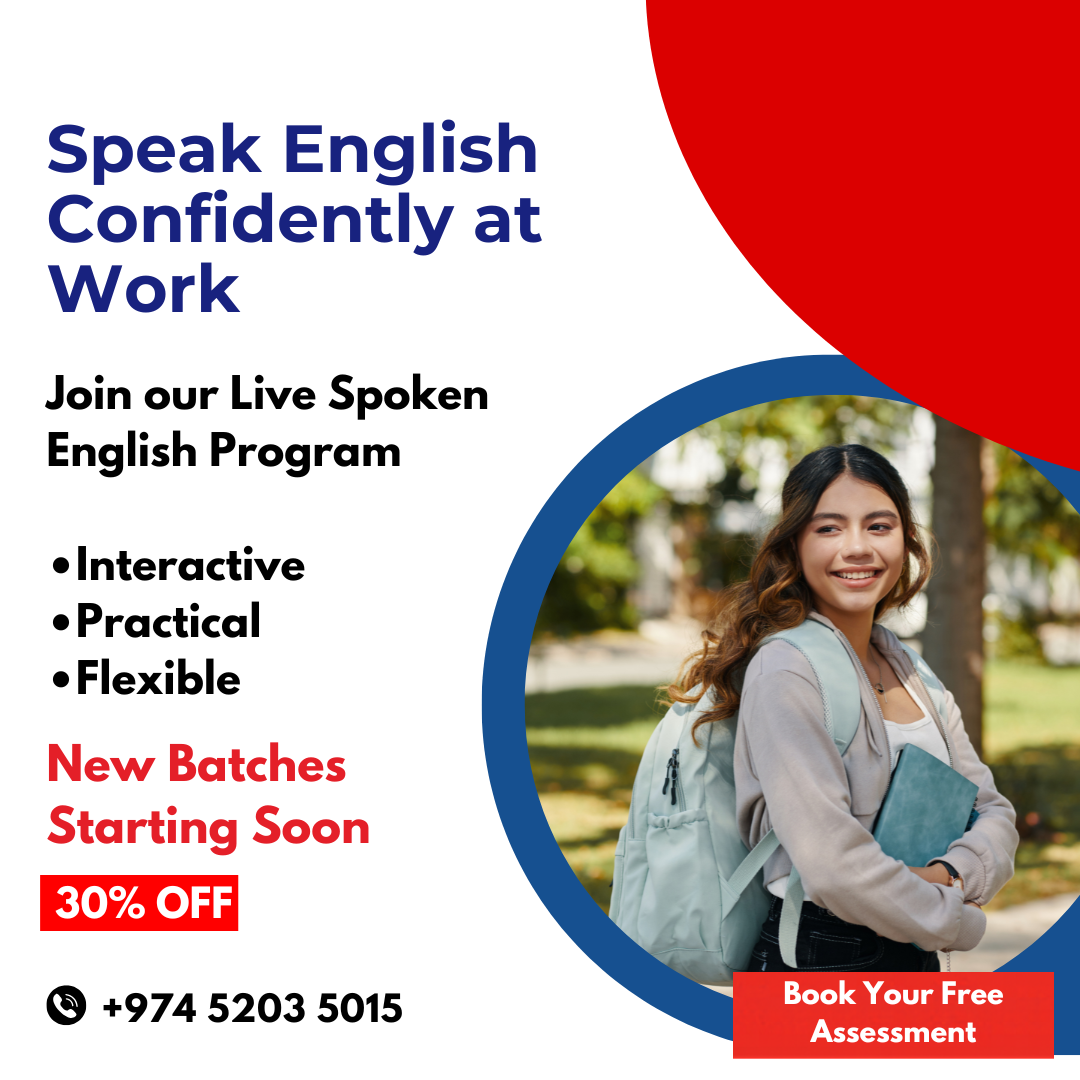 Language Courses in Qatar Facebook ad