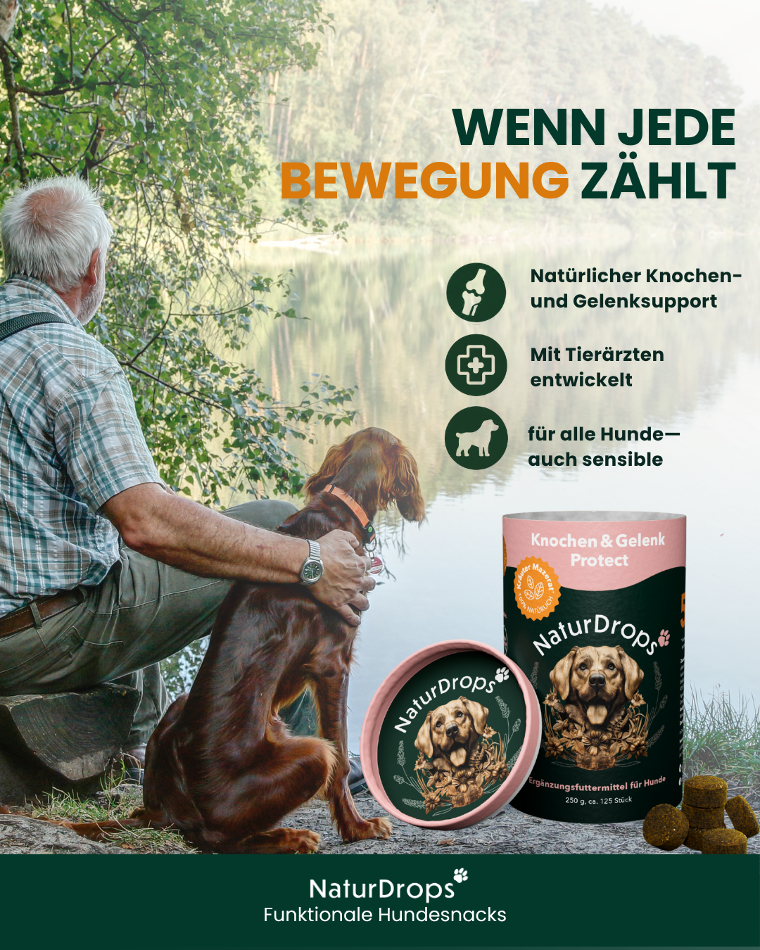 NaturDrops Facebook ad: Für aktive Momente und starke Gelenken mit der 6-fachen…