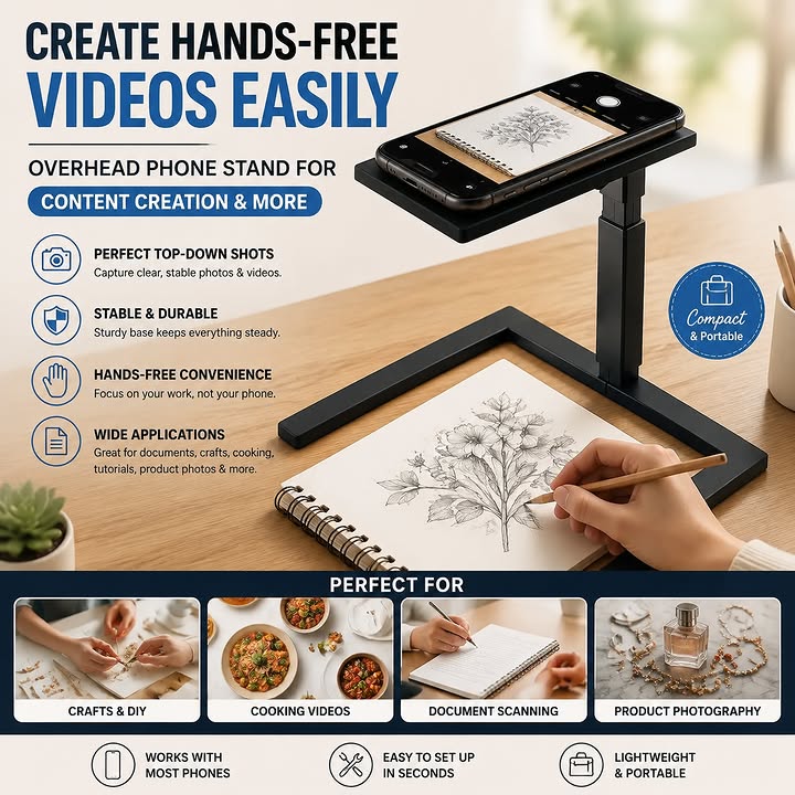 Notifyrange-YR Facebook ad: Overhead Phone Camera Stand