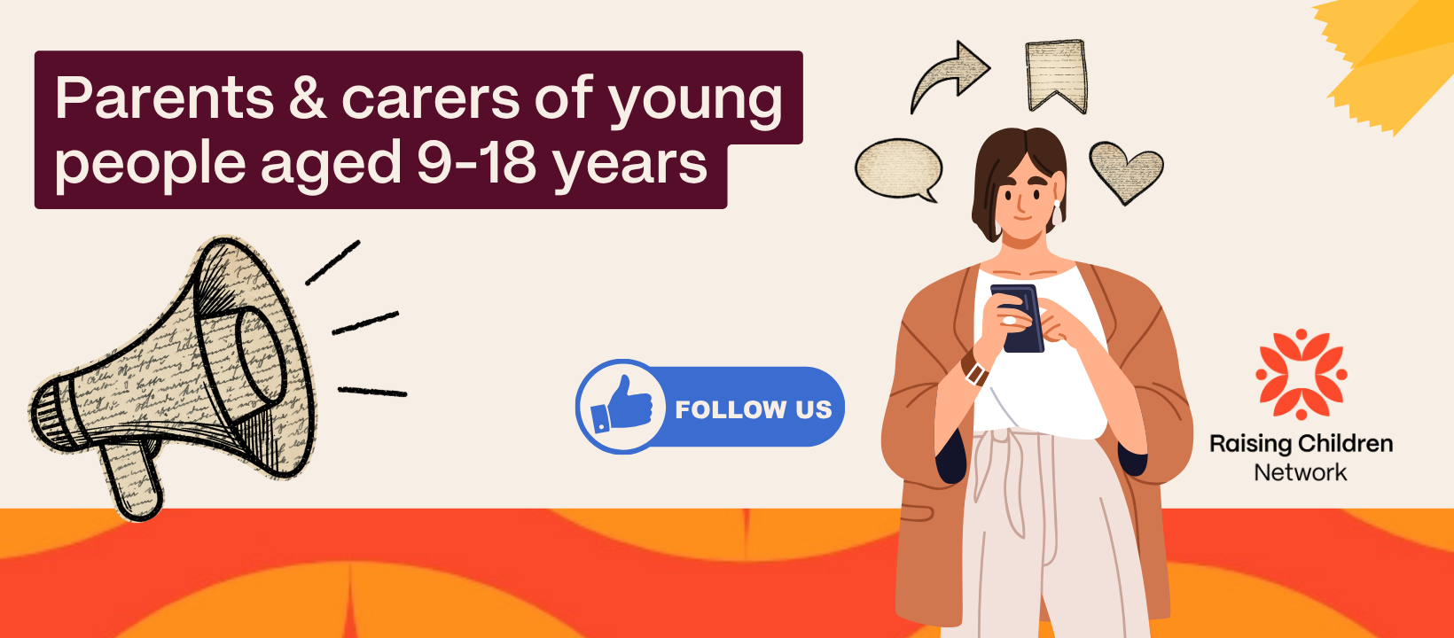 Raising Children Network 9-18 Facebook ad: Your parenting guide for 9-18 yrs