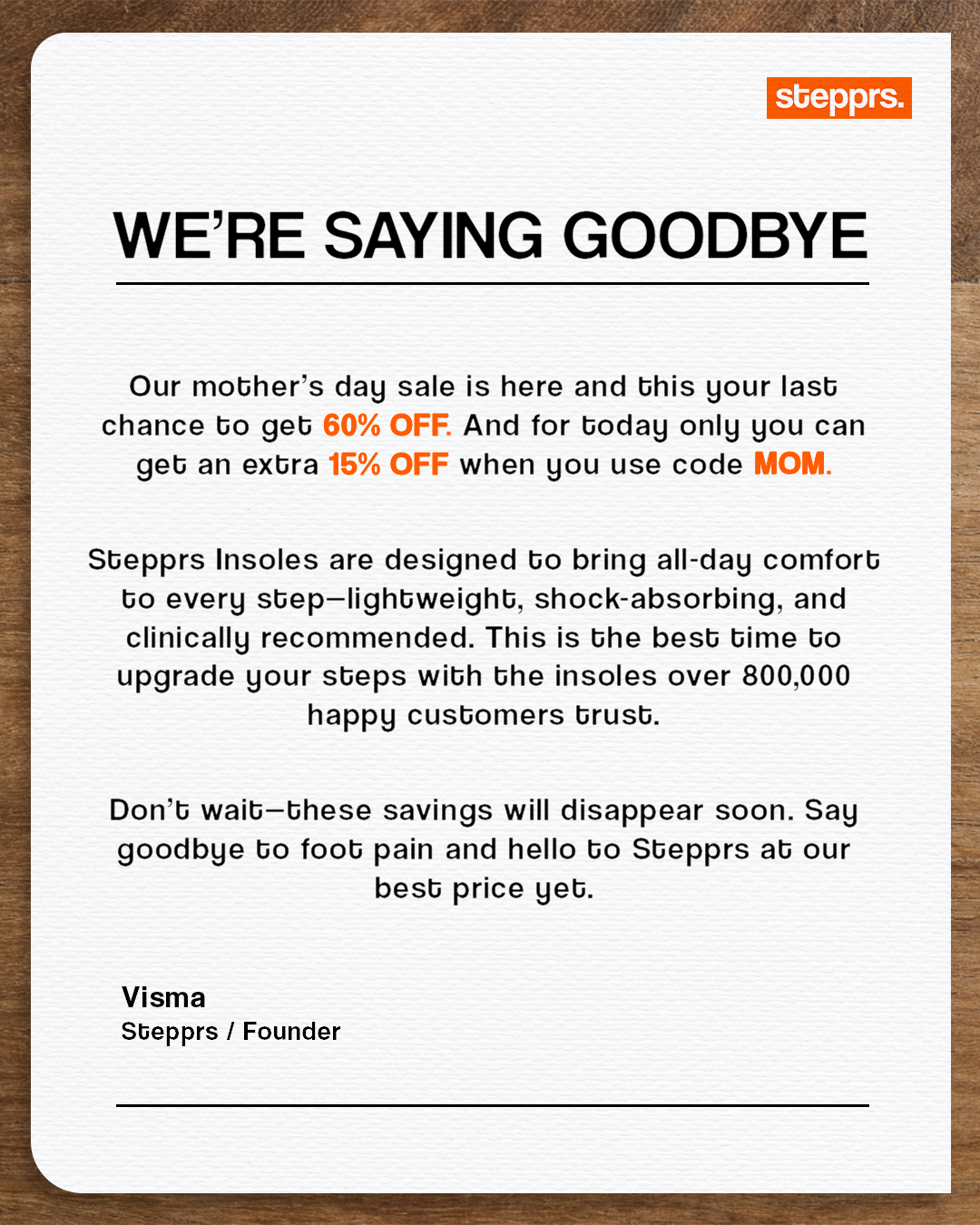 Stepprs Facebook ad