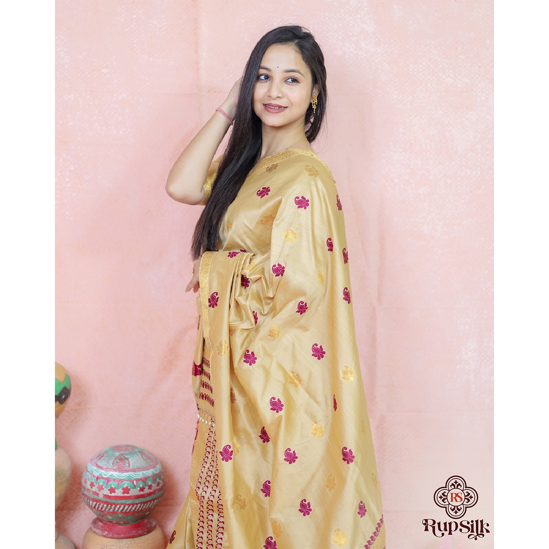Rup Silk Facebook ad: Discover the beauty of authentic Assamese tradition.