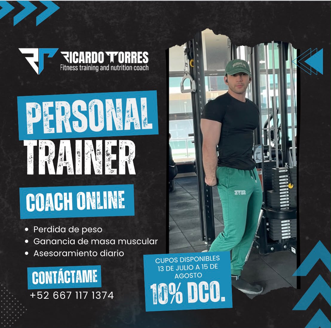Ricardo_Fitness Facebook ad: Catea con nosotros