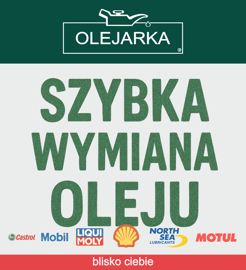 Olejarka Mierzyn Facebook ad: OLEJARKA, WYMIANA OLEJU W 25 MINUT!