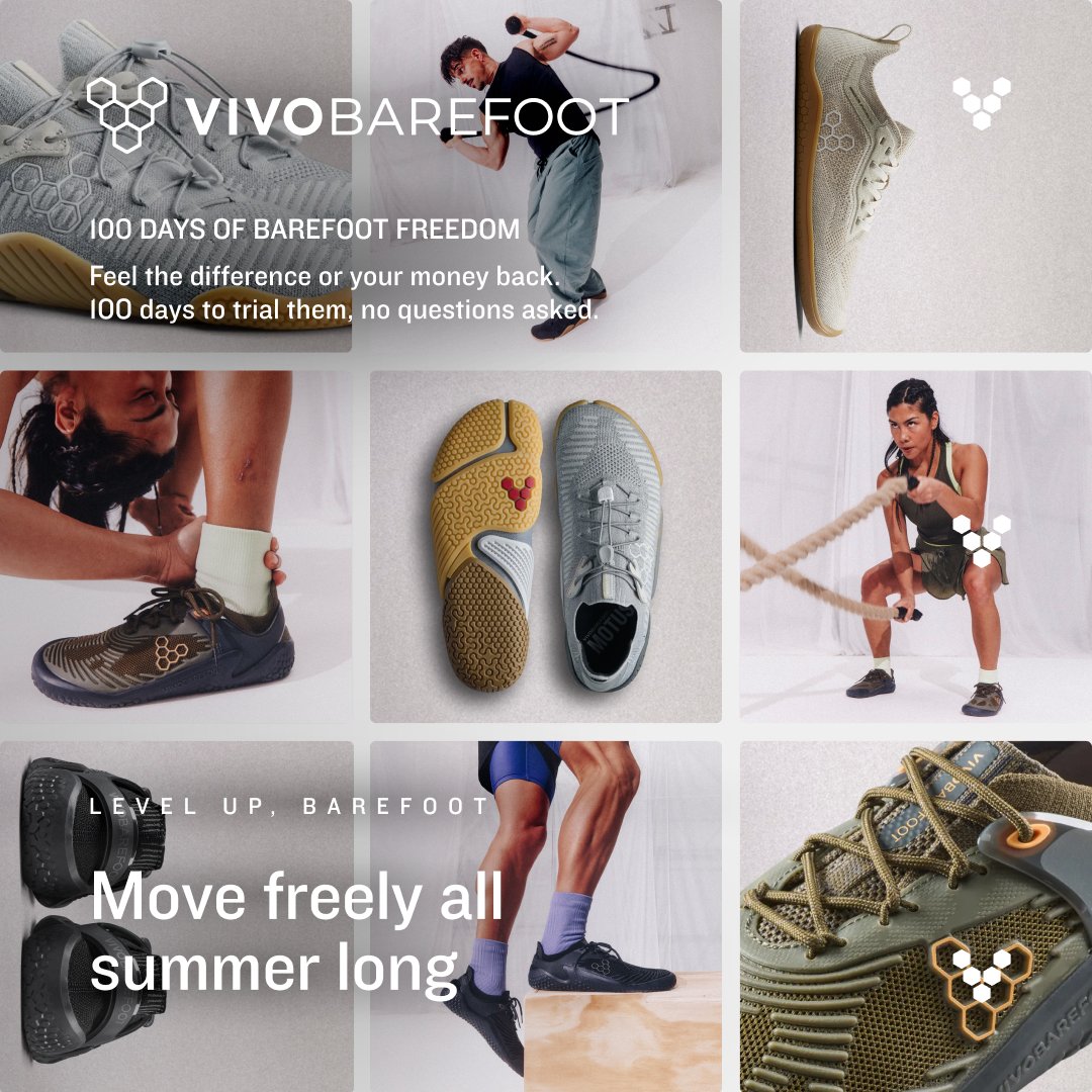Vivobarefoot Facebook ad: Move freely all summer long
