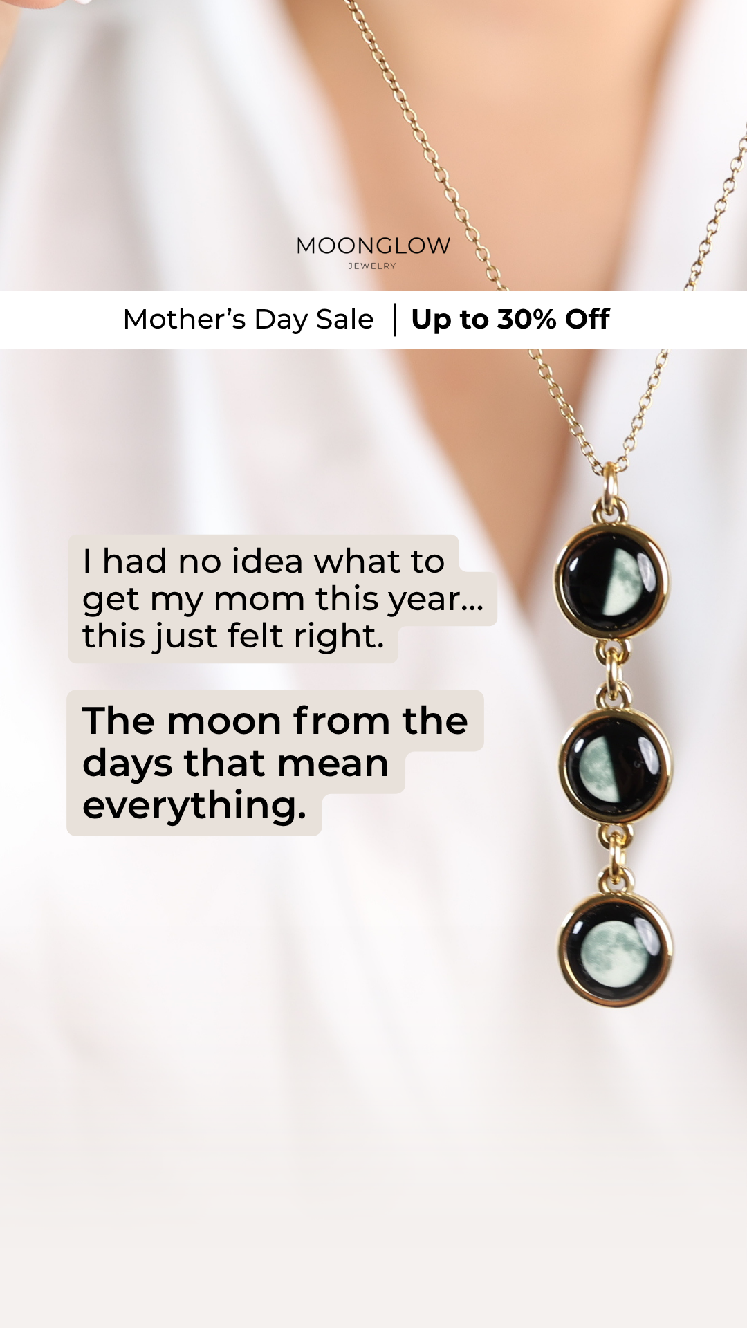 Moonglow Jewelry Facebook ad