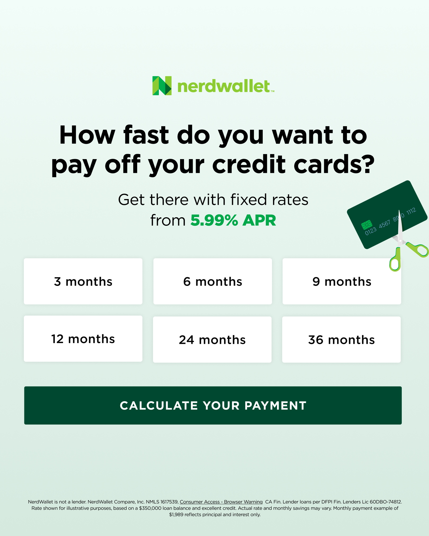 NerdWallet Facebook ad