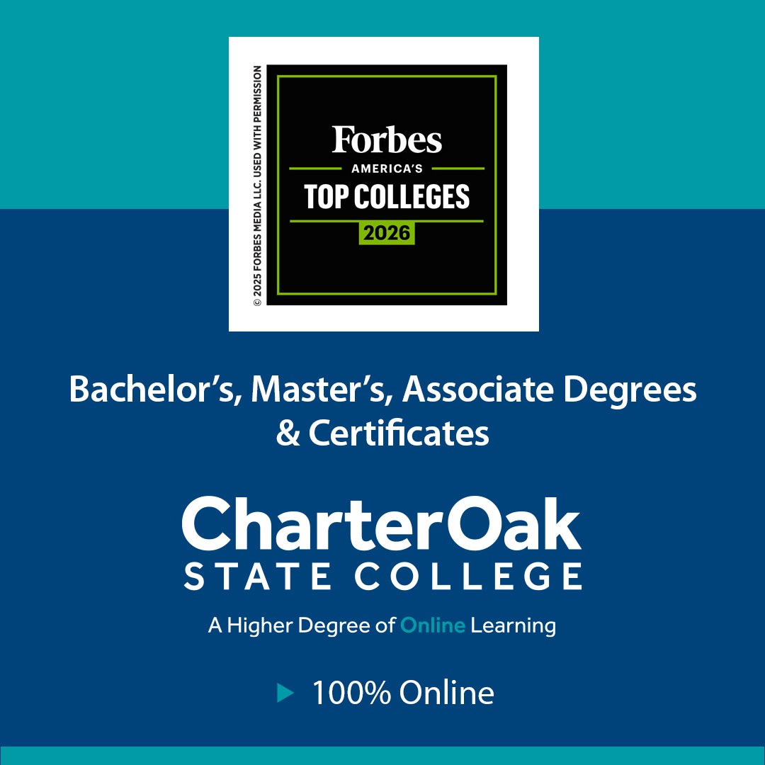 Charter Oak State College Facebook ad: Online Accredited Business Degrees