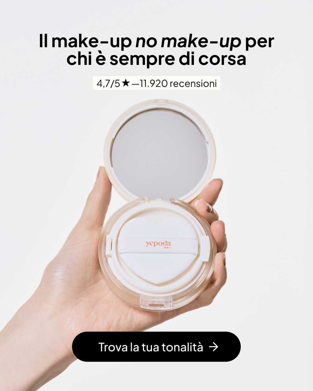 Yepoda.it Facebook ad: La tua routine K-Beauty ideale.