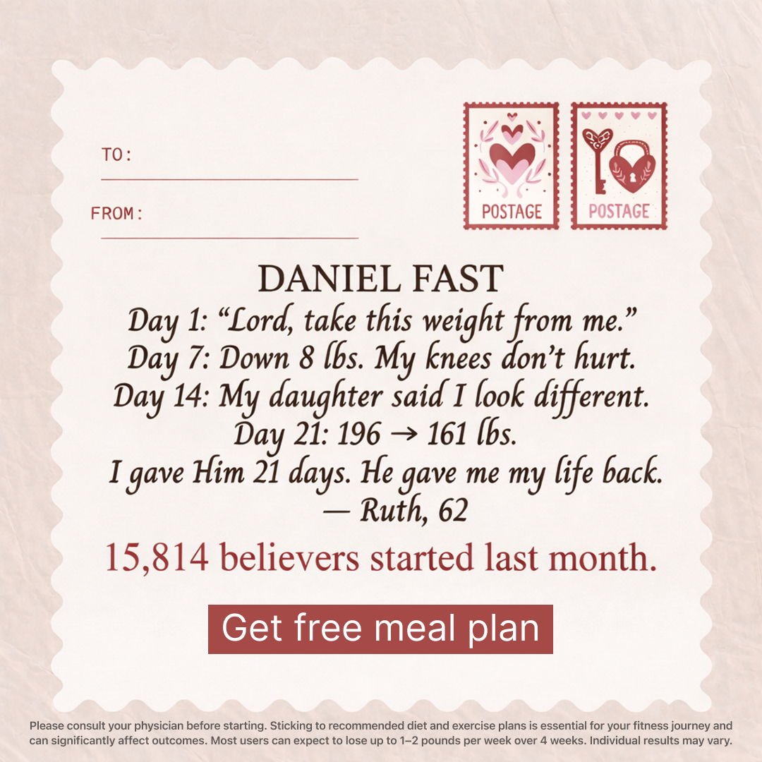 Daniel Fast Diet Plan Facebook ad: Start Your Daniel Fast Challenge