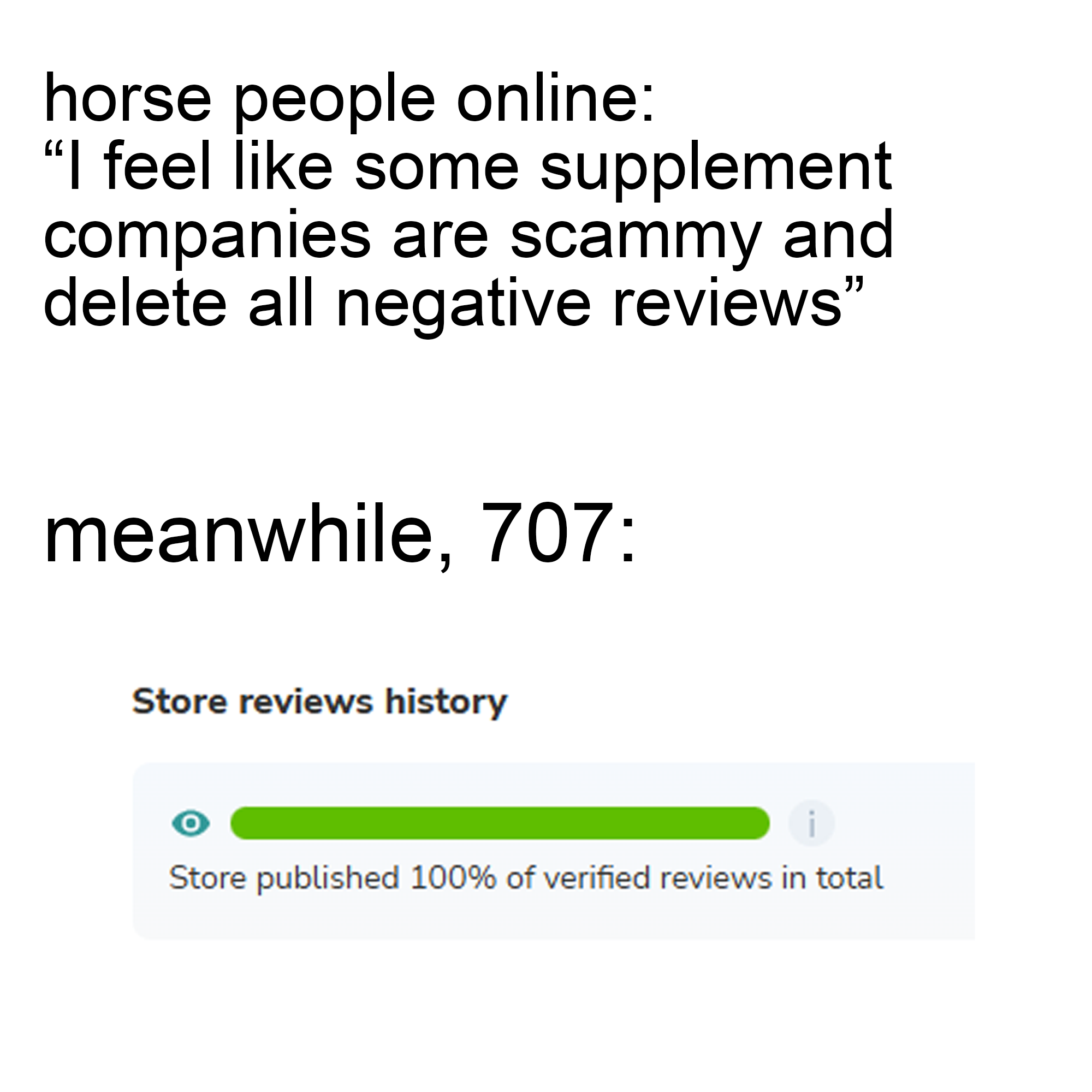 Formula 707 Facebook ad: Trusted by Generations of Horse People