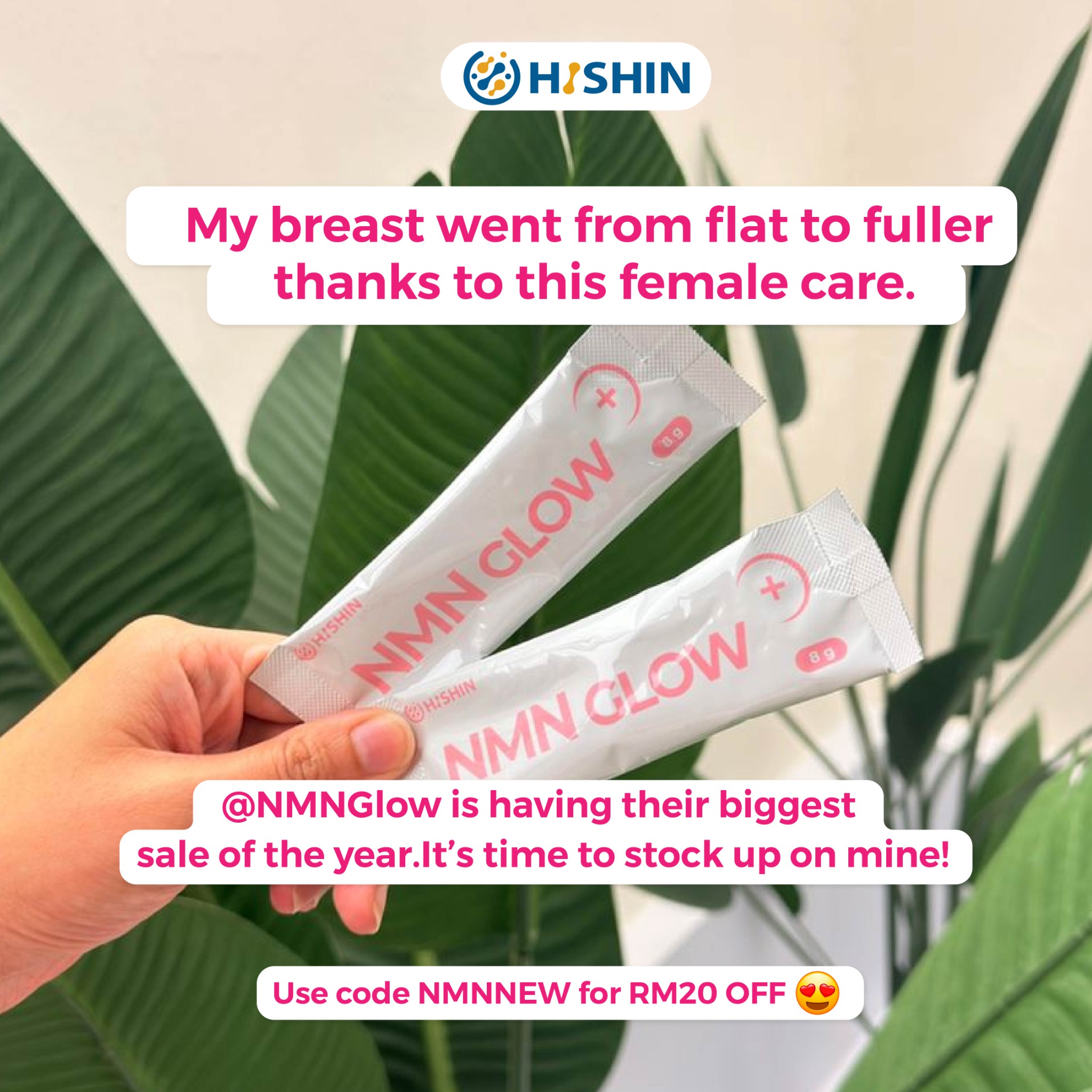 NMN Glow+ SG Facebook ad: Grab your NMN Glow+ NOW! -->
