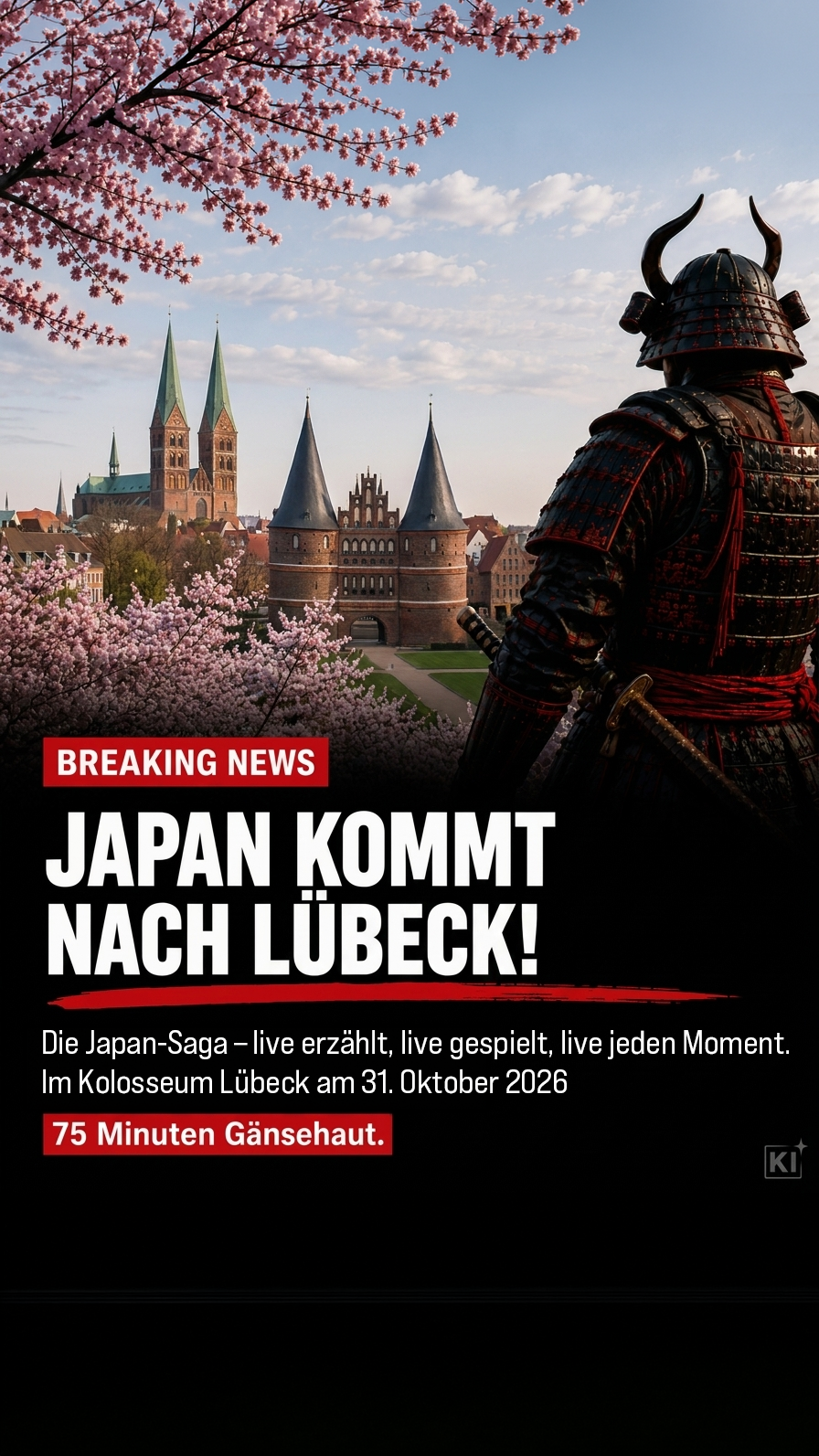 Dreamlight Concert Facebook ad: Japan, Die Saga einer Nation | Live-Erzählung in Lübeck