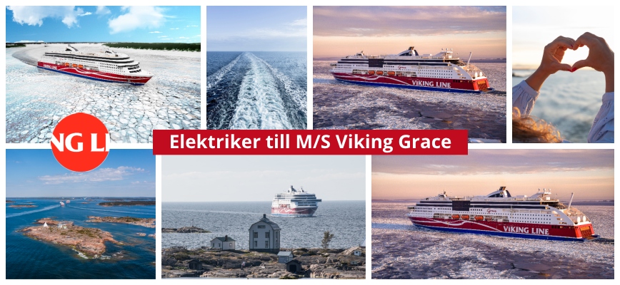 Ålands Sjöfart Facebook ad: Viking Line söker en behörig elektriker till M/S…