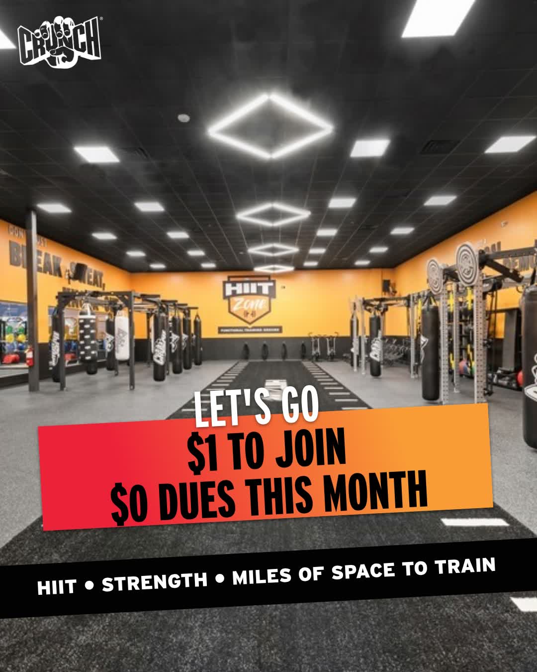 Crunch Fitness Facebook ad from Apr 1, 2026