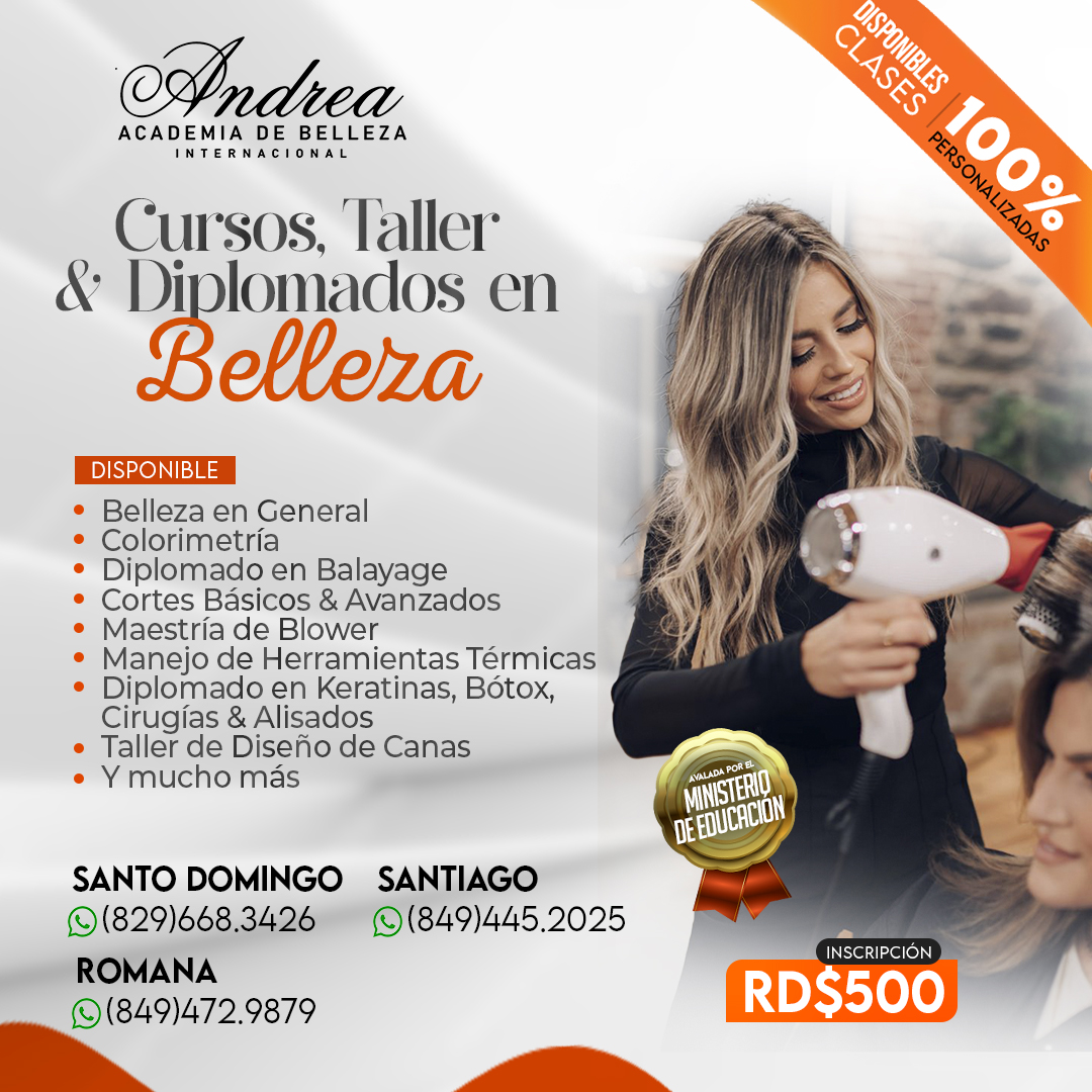 Andrea Academia de Belleza Romana Facebook ad: Aprende belleza profesional y comienza a generar ingresos.