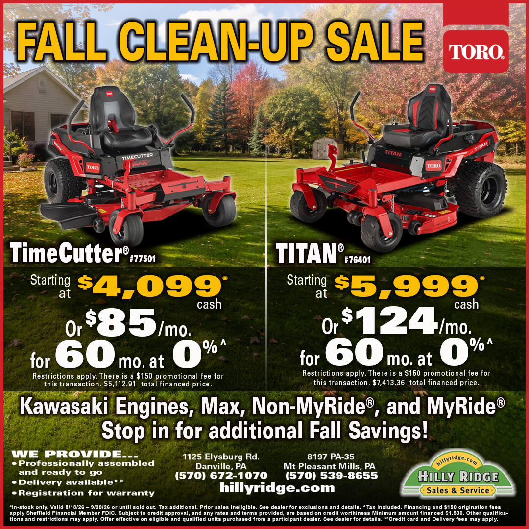 Hilly Ridge Sales & Service Facebook ad: Toro Lawnmower Sale