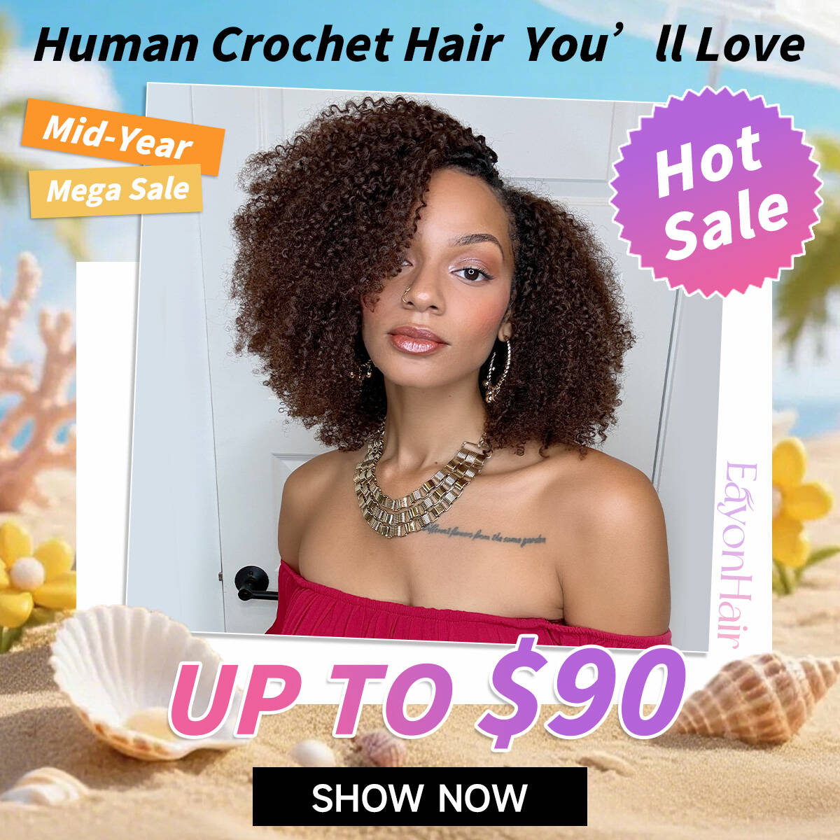 Eayon Hair extensions Facebook ad