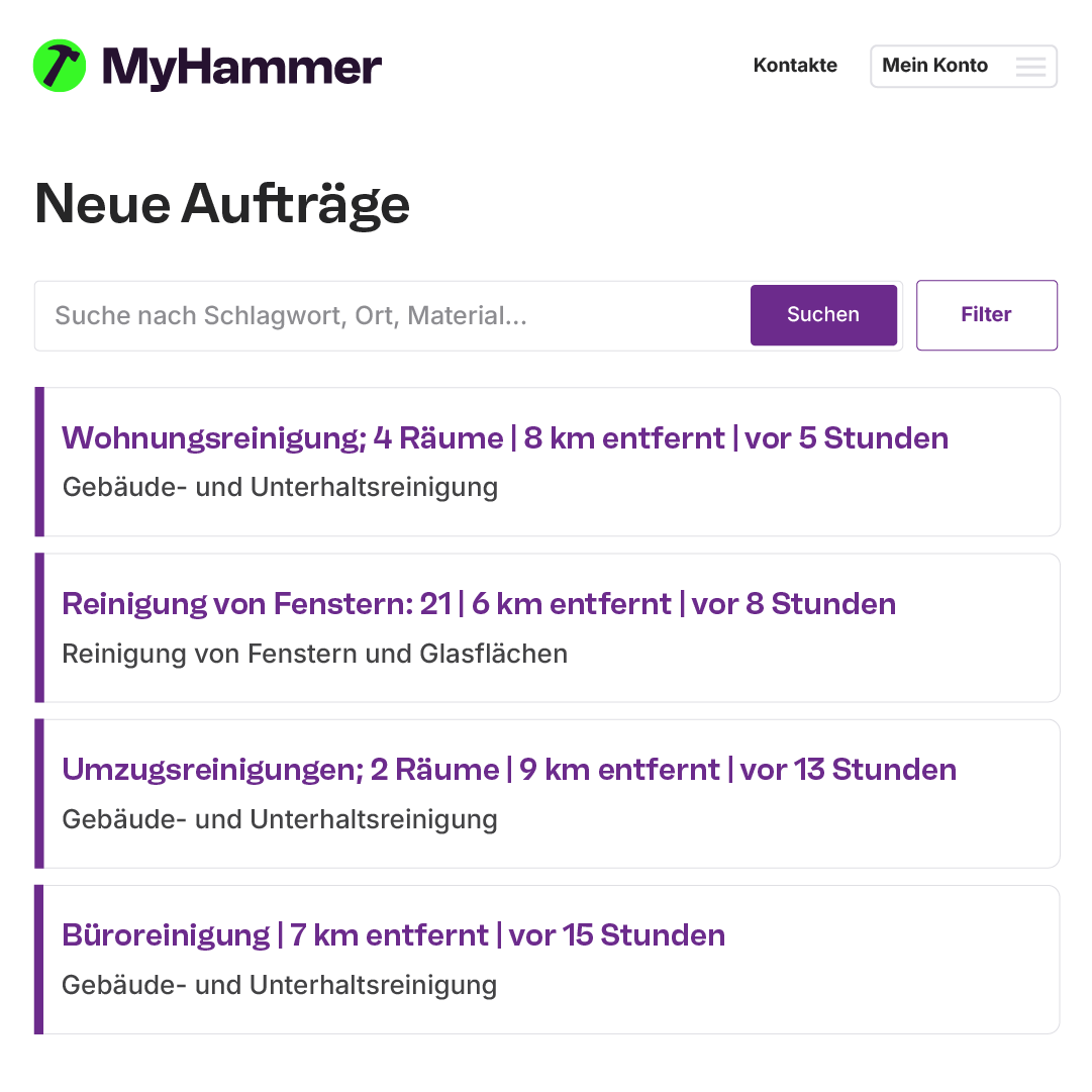 MyHammer Facebook ad