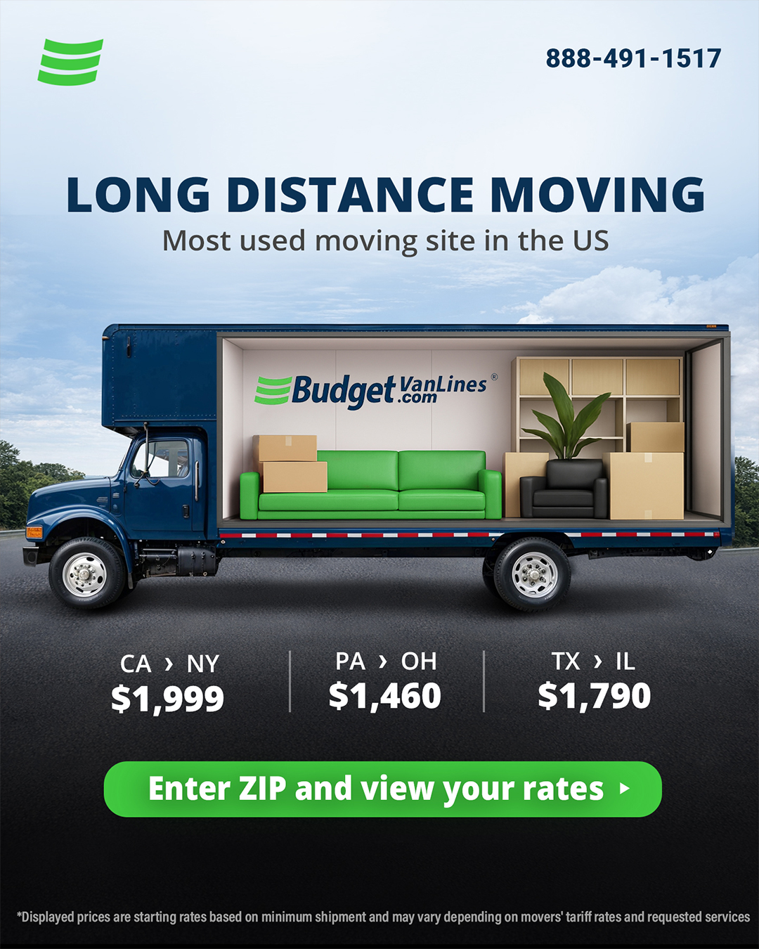 Budget Van Lines Facebook ad