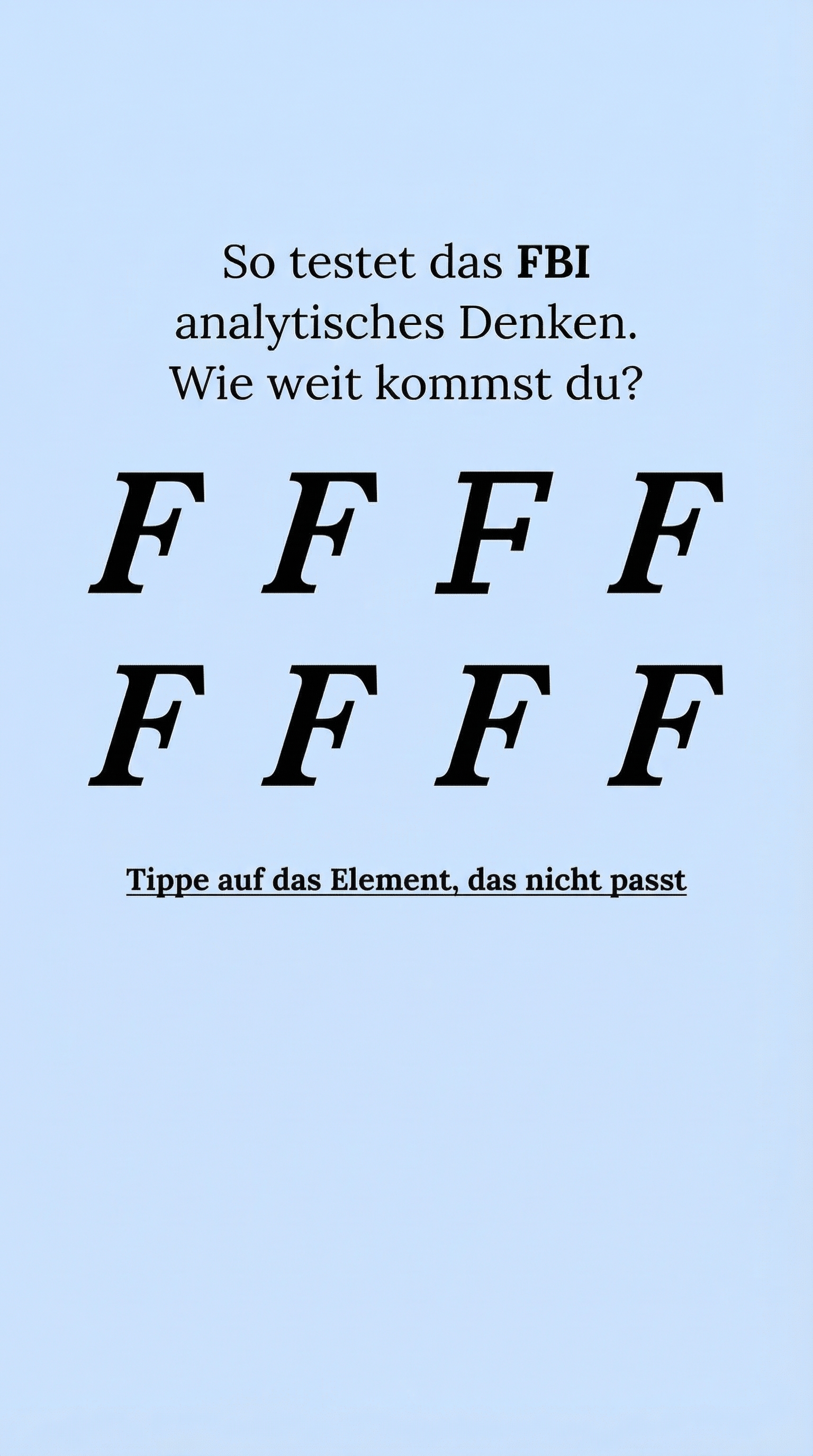 International IQ test Facebook ad
