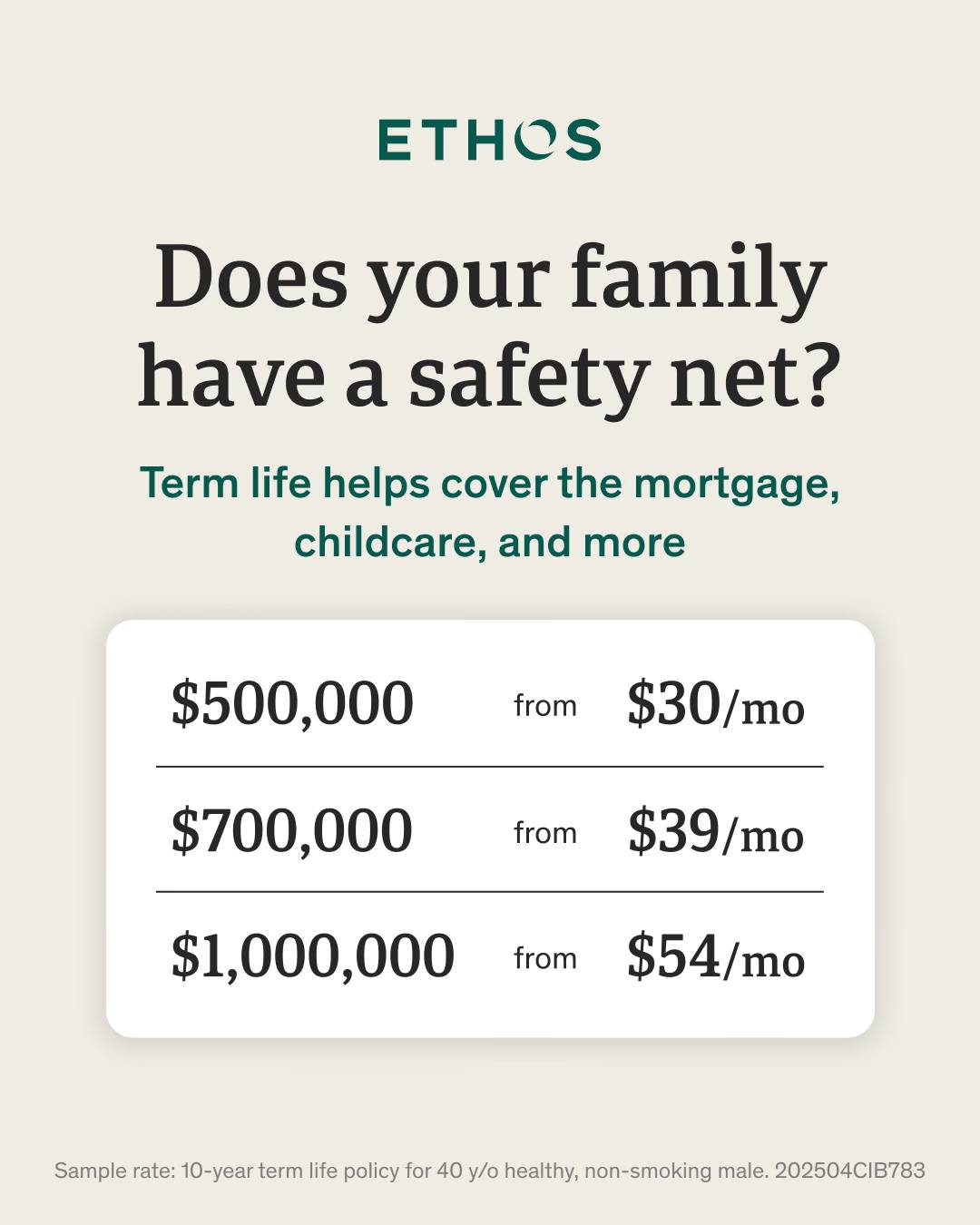 ETHOS Agent Facebook ad: Ethos