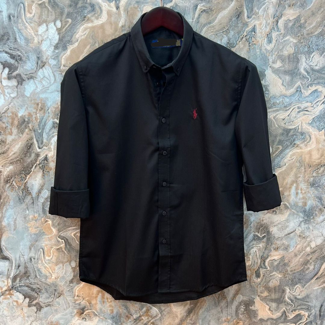 White Tailor Facebook ad: Jet Black stripe full sleeve premium cotton shirt for men