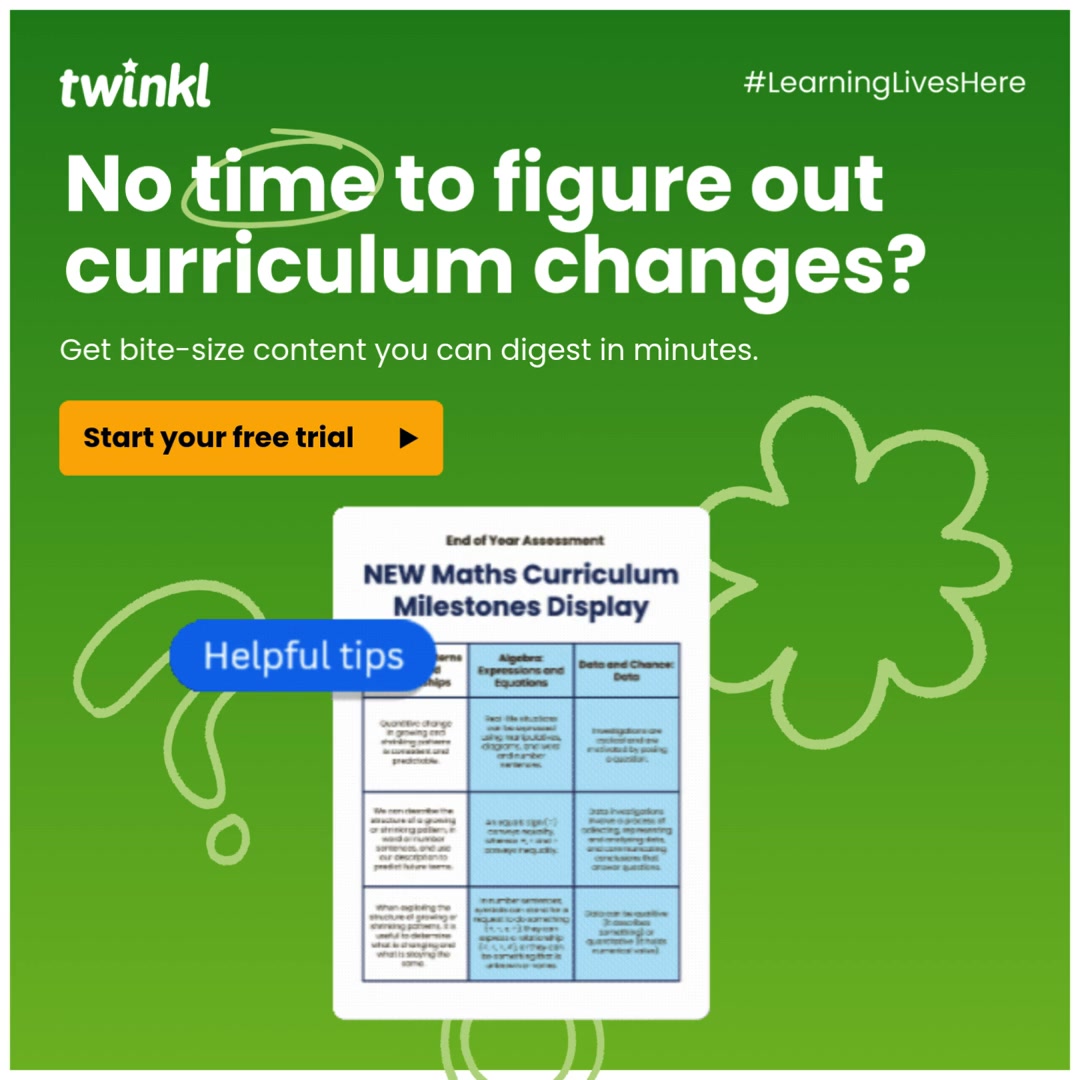 Twinkl Resources Facebook ad: Expert Curriculum Guides