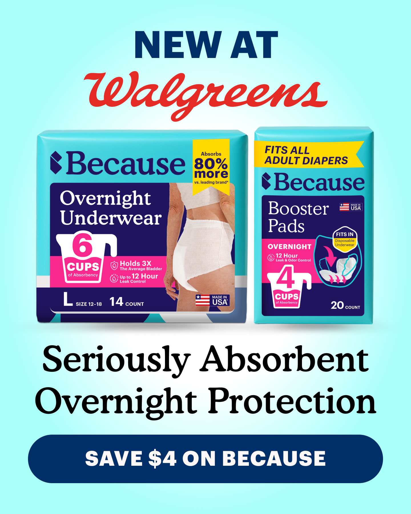 Because Facebook ad: NEW at Walgreens
